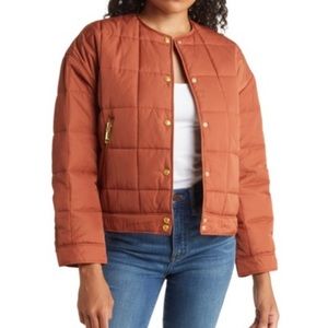 Rebecca Minkoff Boxy Quilted Puffer Jacket Brown